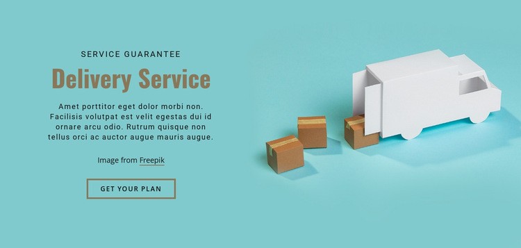 Our delivery services Homepage Design