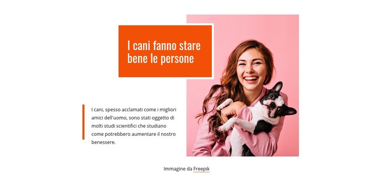 I cani fanno stare bene le persone Modelli di Website Builder