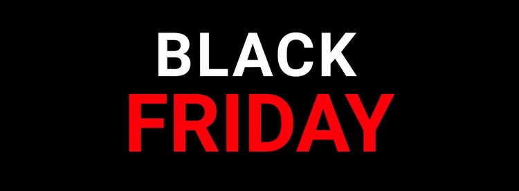 Black Friday -teknikförsäljning Html webbplatsbyggare