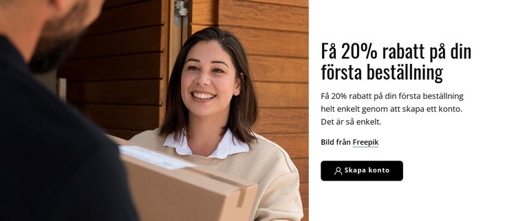 Din första beställning CSS -mall