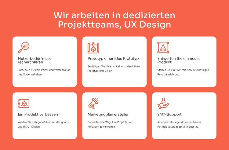 Spezialisierung auf UX-Design HTML Website Builder