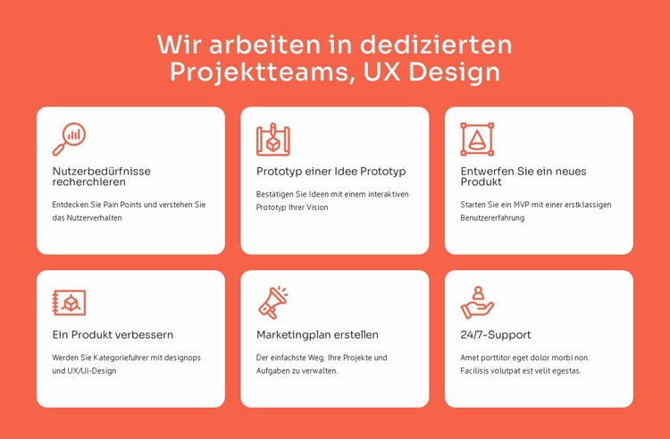 Spezialisierung auf UX-Design HTML5-Vorlage