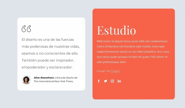 Bloque de cotizaciones Plantilla HTML5