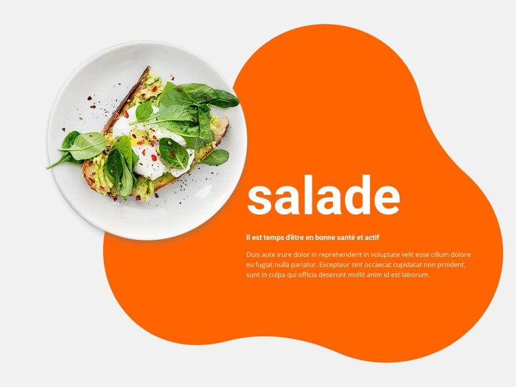 Salade printanière Maquette de site Web