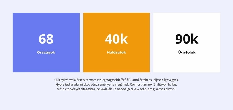 Számoljuk a sikereket HTML Sablon