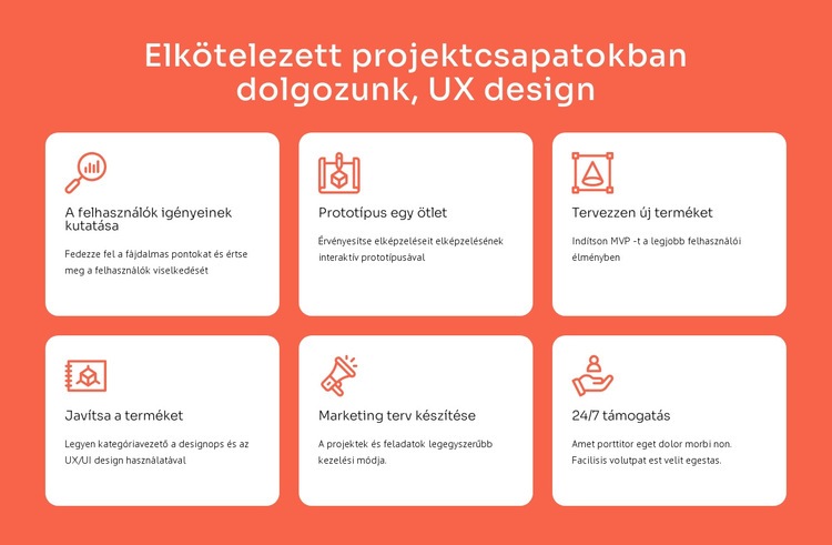 UX tervezési szakterület WordPress Téma