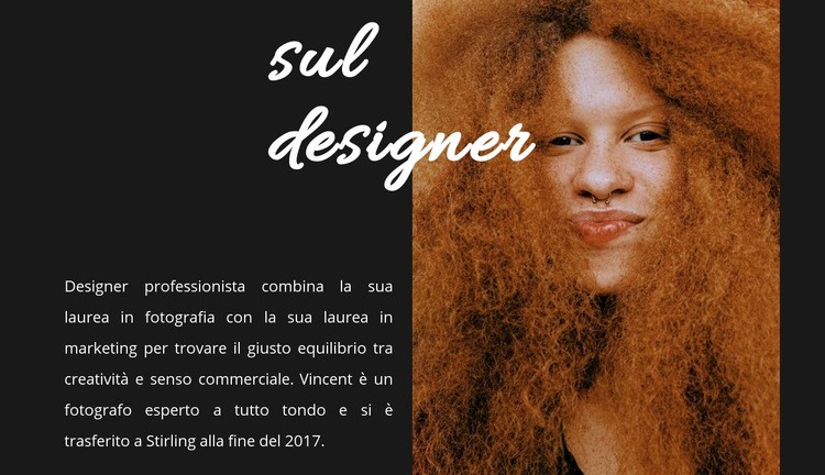 Il designer ti dà il benvenuto Modelli di Website Builder