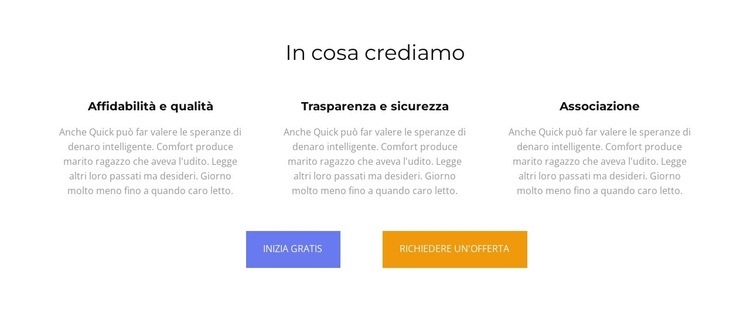 In cosa crediamo Progettazione di siti web