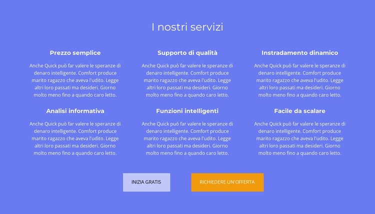 Un sacco di testo Modello CSS