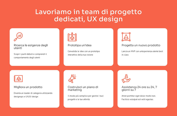 Specializzazione in UX design Modello di sito Web