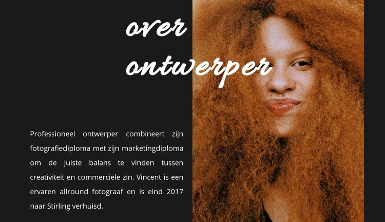 De ontwerper heet je welkom CSS-sjabloon