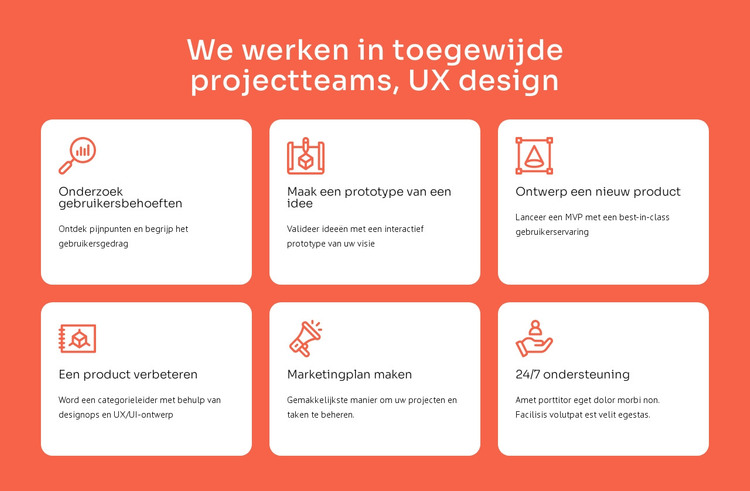 Specialisatie UX-design HTML-sjabloon