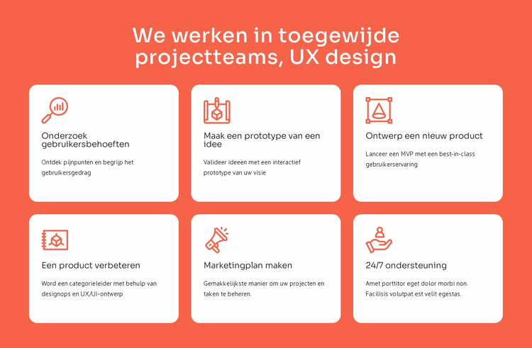 Specialisatie UX-design Joomla-sjabloon