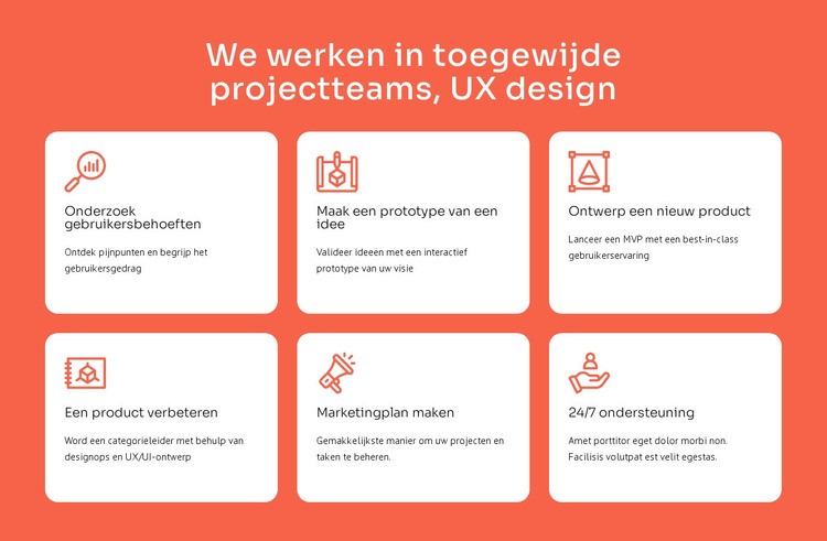 Specialisatie UX-design Website Builder-sjablonen