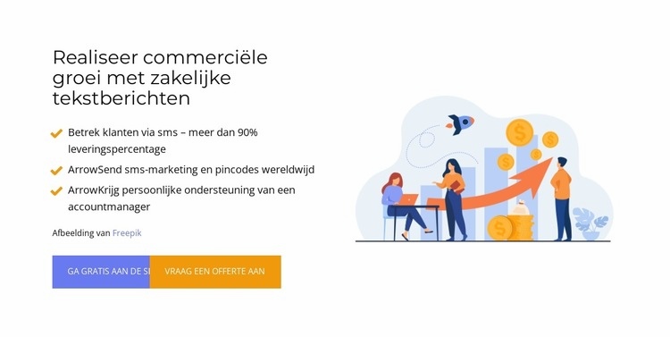 Gezamenlijke groei Website mockup