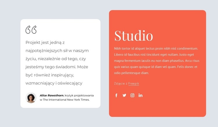 Cytat blok Szablony do tworzenia witryn internetowych
