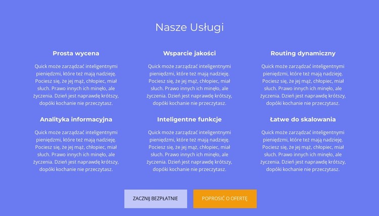 Dużo tekstu Szablon CSS