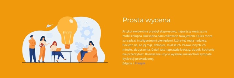 Przykład ceny Szablon HTML