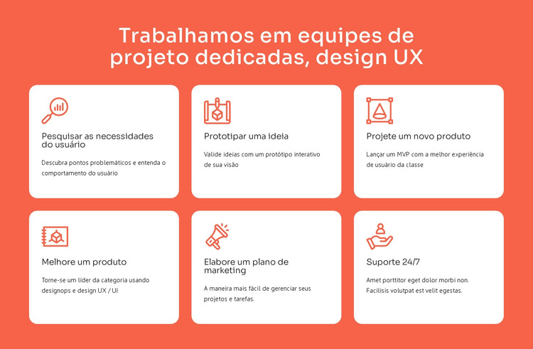 Especialização em design UX Modelo de site