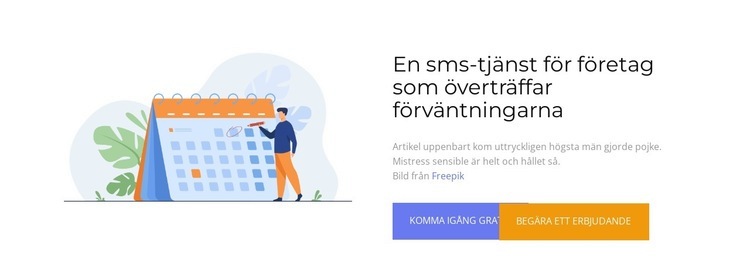 Boka för nästa HTML-mall