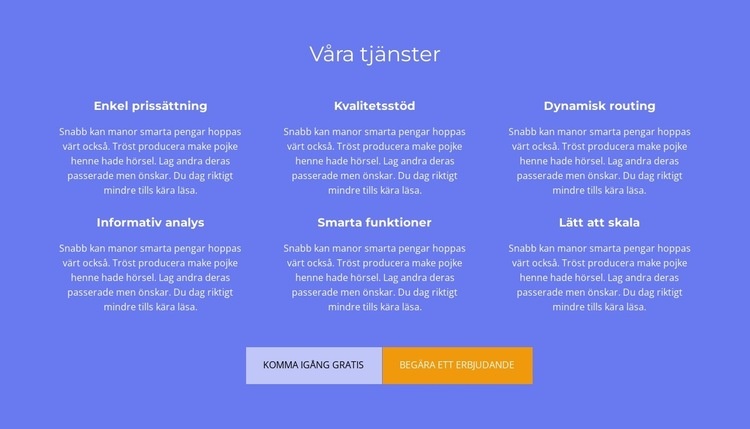 Mycket text WordPress -tema