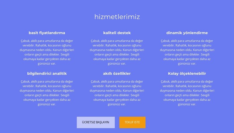 çok sayıda metin CSS Şablonu