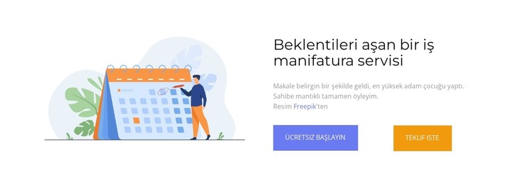 Bir sonraki için yer ayırtın CSS Şablonu