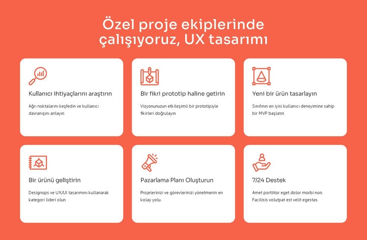 UX tasarım uzmanlığı Html Web Sitesi Oluşturucu