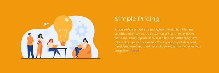 Price example Web Page Design
