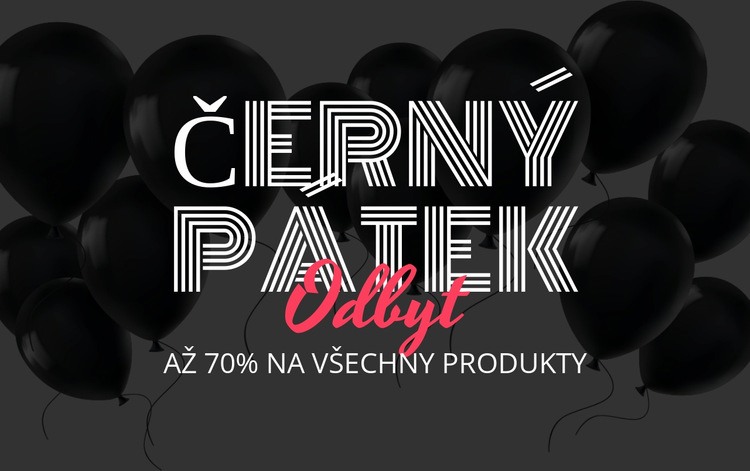 Sleva až 70% na všechny produkty Webový design