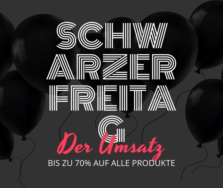 Bis zu 70% Rabatt auf alle Produkte Landing Page