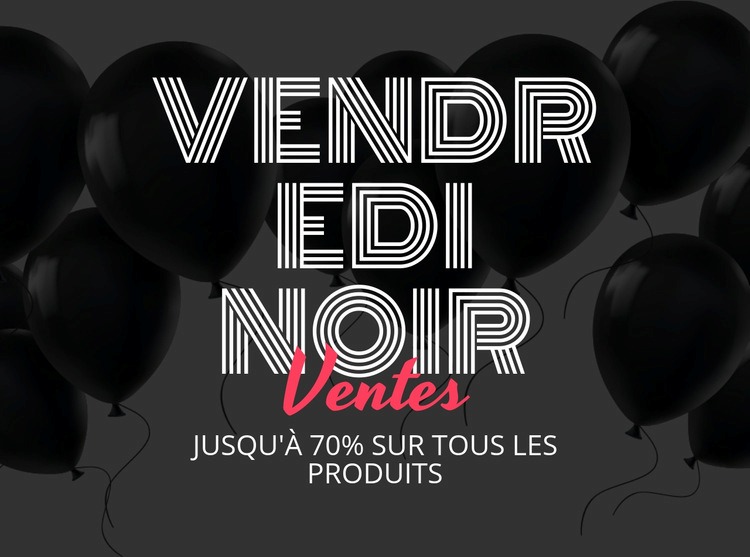 Jusqu'à 70% de réduction sur tous les produits Modèle HTML5