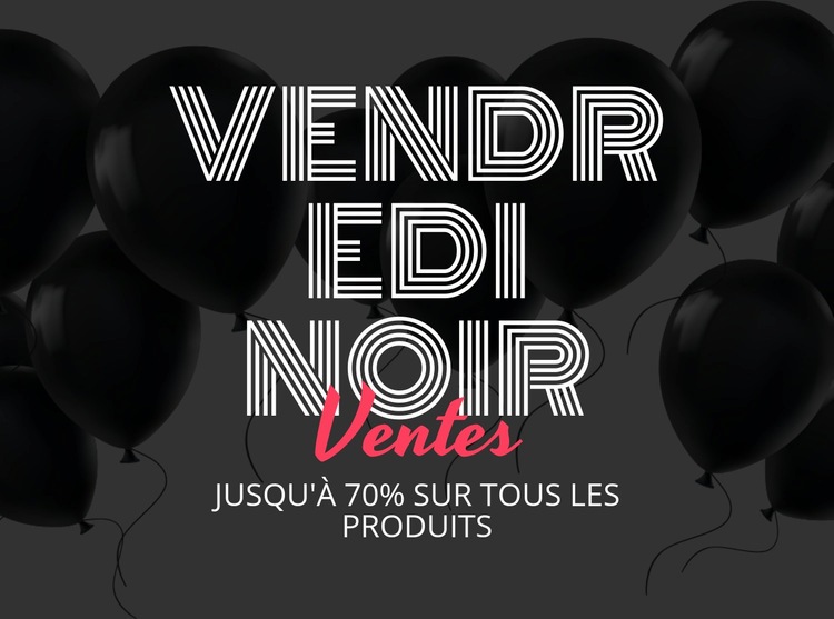 Jusqu'à 70% de réduction sur tous les produits Modèle d'une page