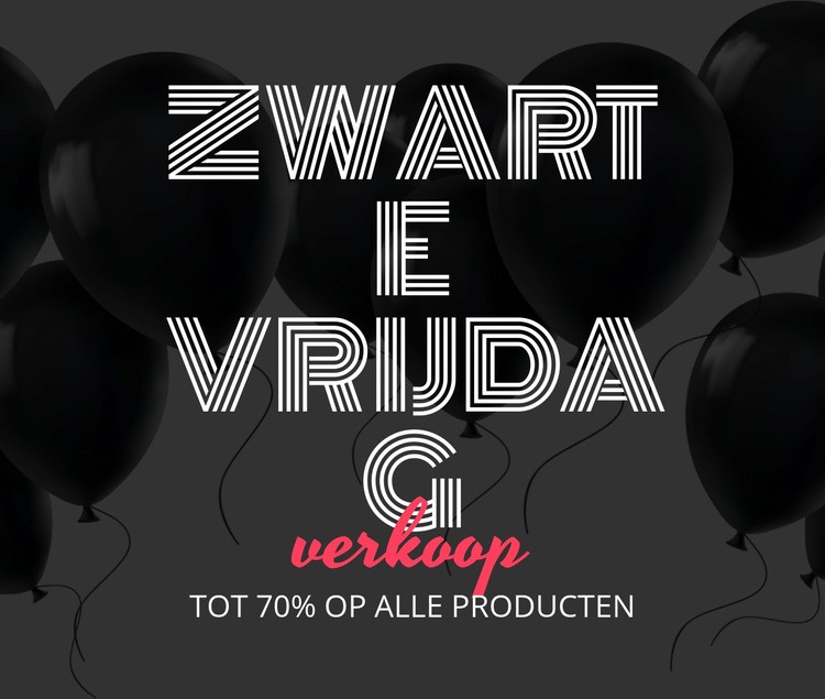 Tot 70% korting op alle producten Website Builder-sjablonen