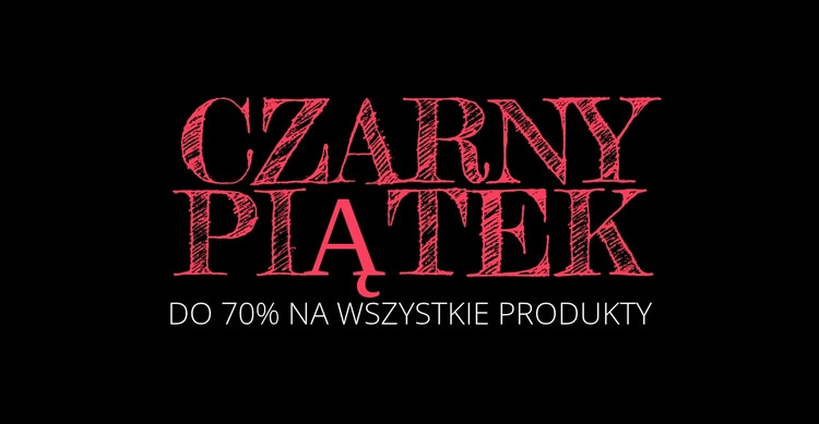 Oferty z czarnego piątku powrócą Makieta strony internetowej