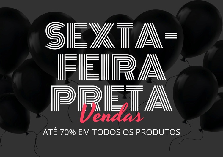 Até 70% de desconto em todos os produtos Construtor de sites HTML