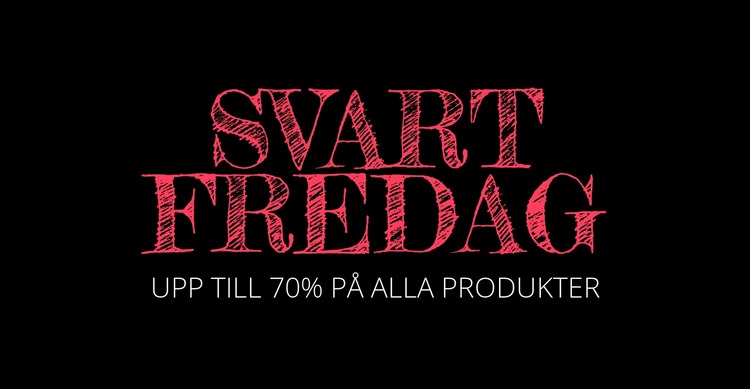 Black Friday -erbjudanden kommer tillbaka CSS -mall