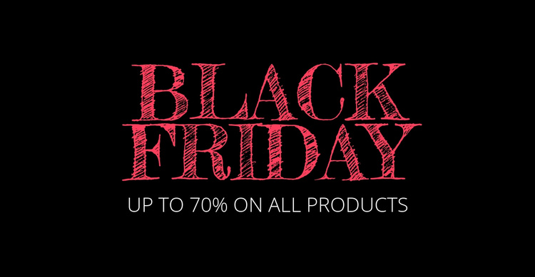 Black friday deals will be back eCommerce Template