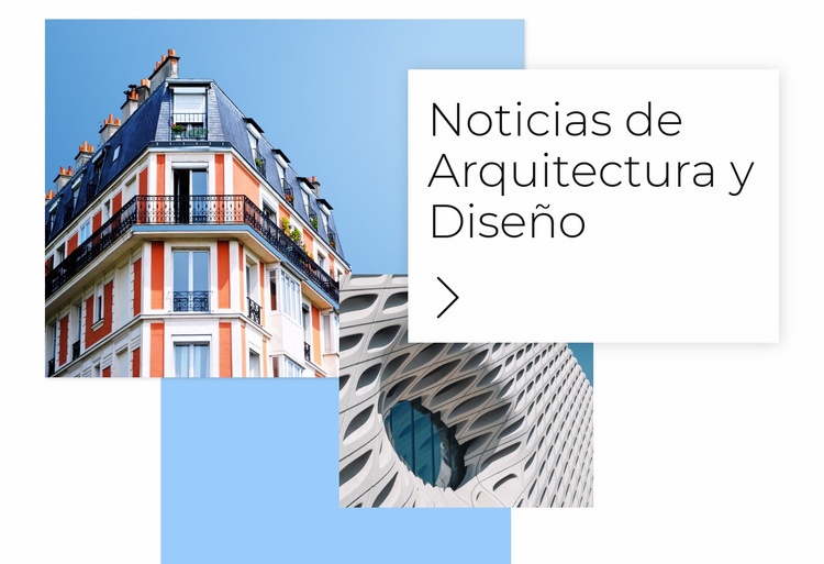 Noticias de arquitectura Maqueta de sitio web