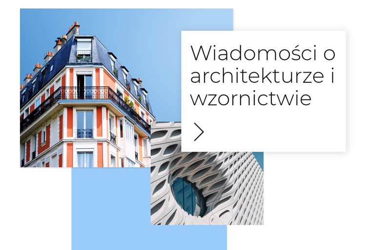 Wiadomości o architekturze Projekt strony internetowej
