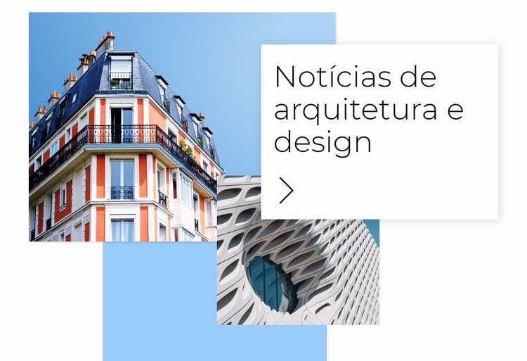 Notícias de arquitetura Construtor de sites HTML