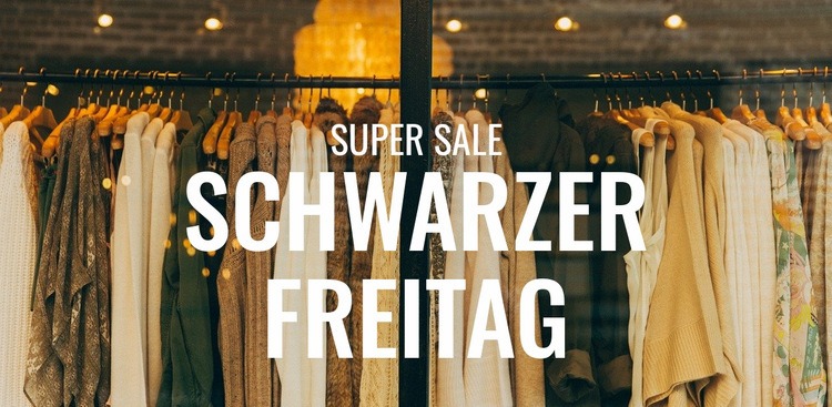 Black Friday Boutique Verkauf Eine Seitenvorlage