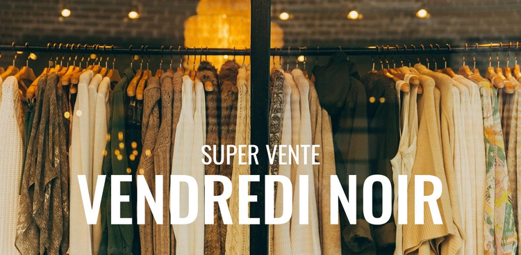 Vente boutique Black Friday Modèle HTML