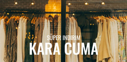 Black Friday Butik Indirimi - HTML Sayfası Şablonu