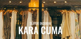 Black Friday Butik Indirimi - Ücretsiz Tek Sayfalık Web Sitesi