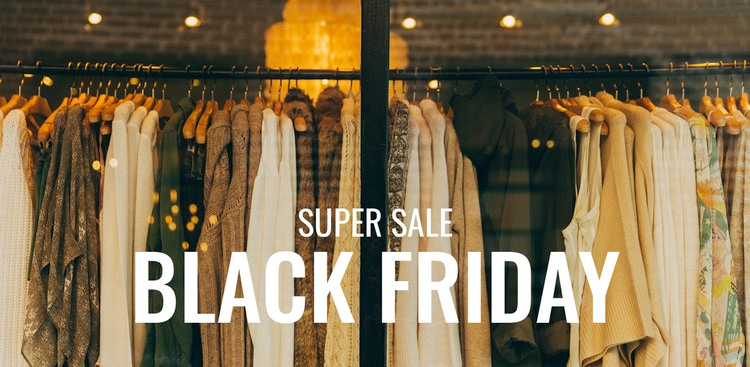 Black friday boutique sale WordPress Theme