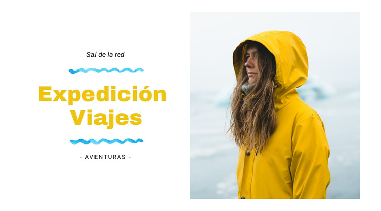 Compañía de viajes de expedición de aventura Plantilla de sitio web