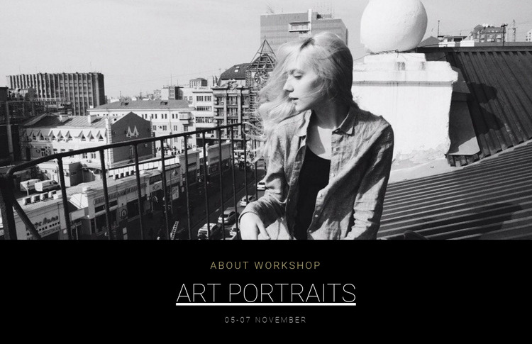 Professional art portraits Homepage Design