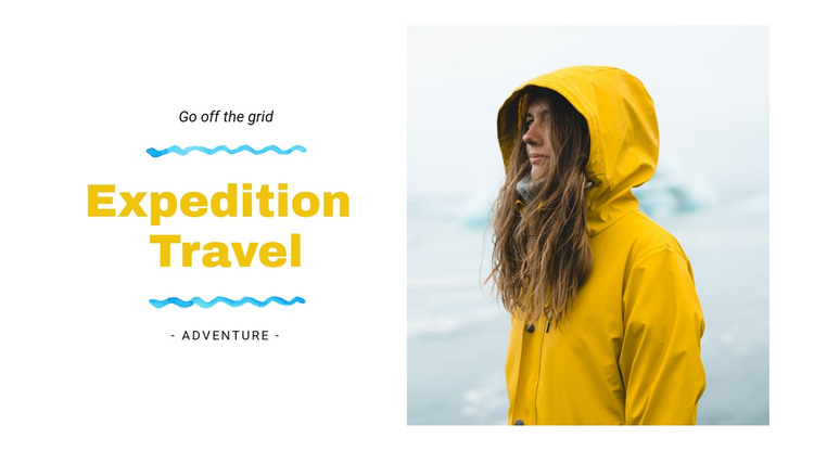 Adventure expedition travel company Homepage Design