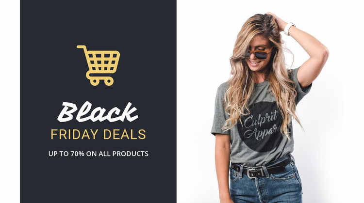 The best Black Friday deals Website Mockup
